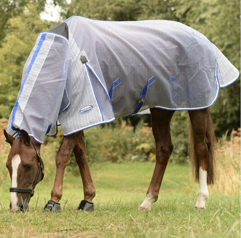 Weatherbeeta Comfitec Ripshield Plus Wwith Ultra Belly Strap Combo Neck White/Blue-1